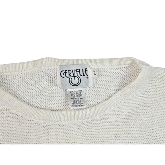 Vintage Womens Cervelle Sweater Size Large Tulip Sequin Art to Wear Embellished - Picture 3 of 5